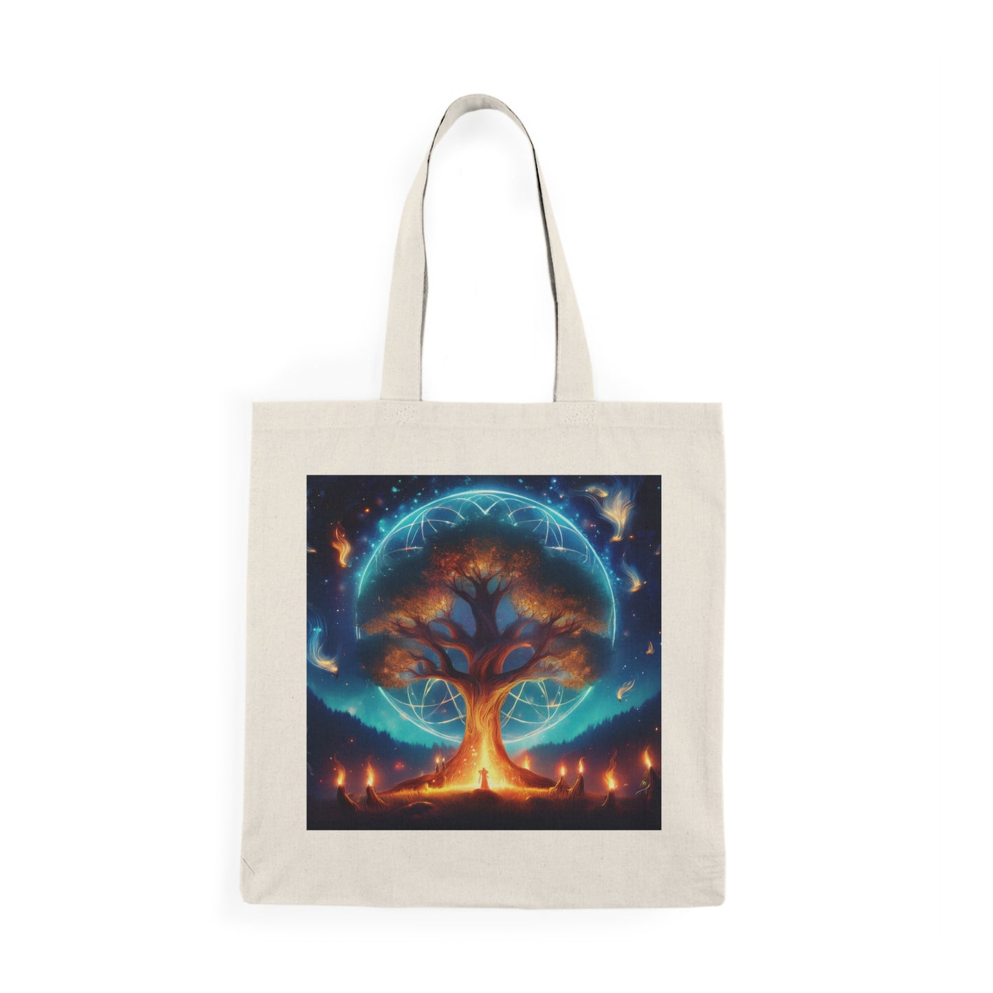 Cosmic Tree Tote Bag - Eco-Friendly Nature Carryall, Perfect Gift for Earth Day, Yoga, Shopping, Farmers Market