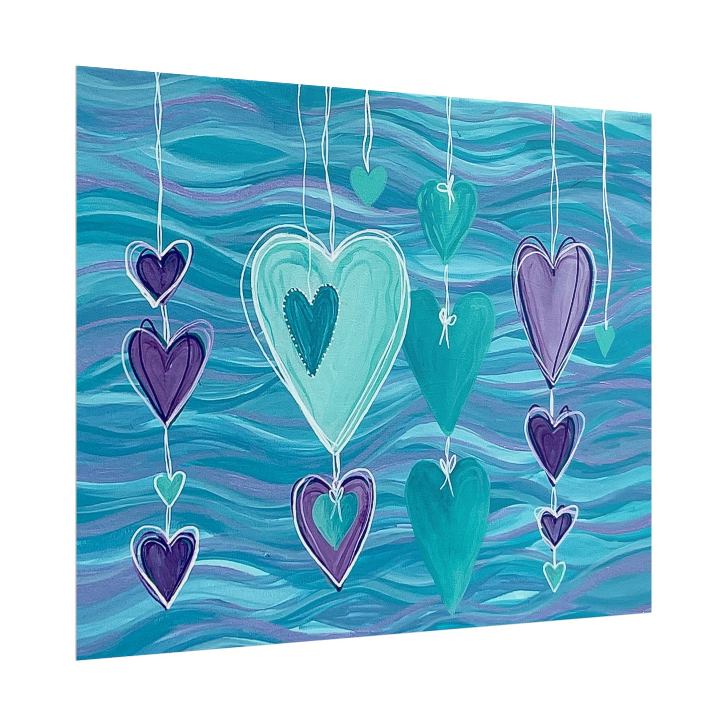 Calm Heart Wall Art Print, Spiritual Decor, Chakra Healing Poster, Yoga Gift, Mindfulness Art, Bohemian Room Decoration