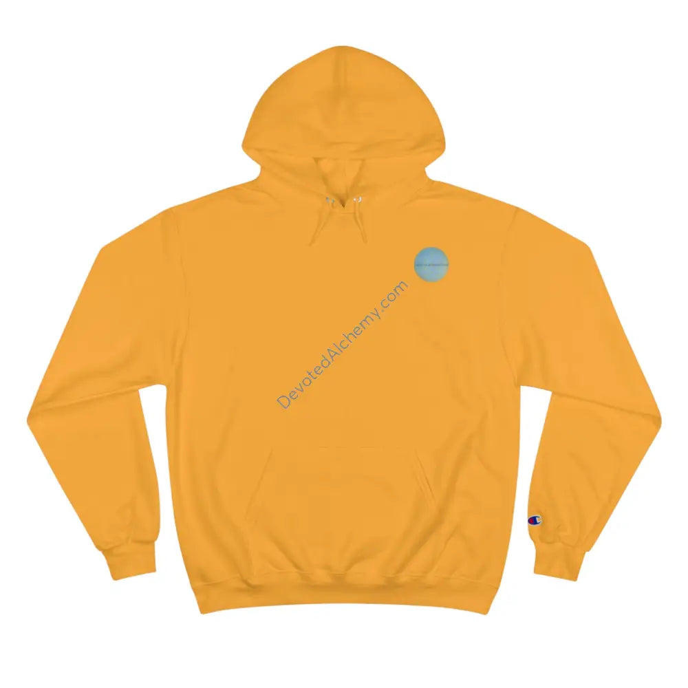 Lion Spirit Flower Of Life Champion Hoodie | Cosmic Vibes Perfect For Nature Lovers Gold / S