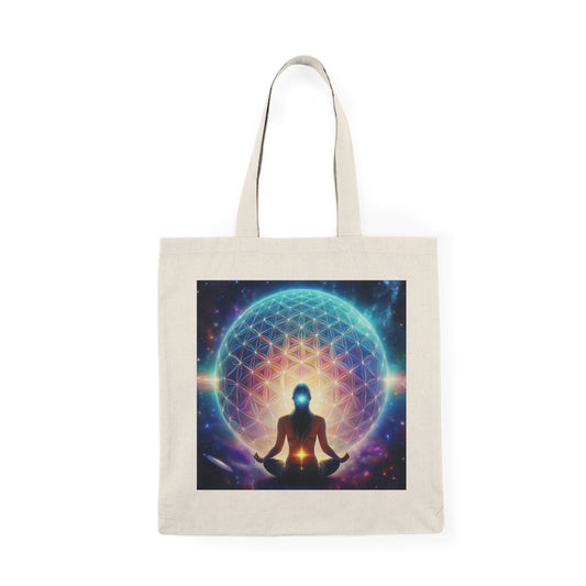 Flower of Life Mystic Tote Bag - Eco-Friendly Nature Carryall, Perfect Gift for Earth Day, Yoga, Shopping, Farmers Market