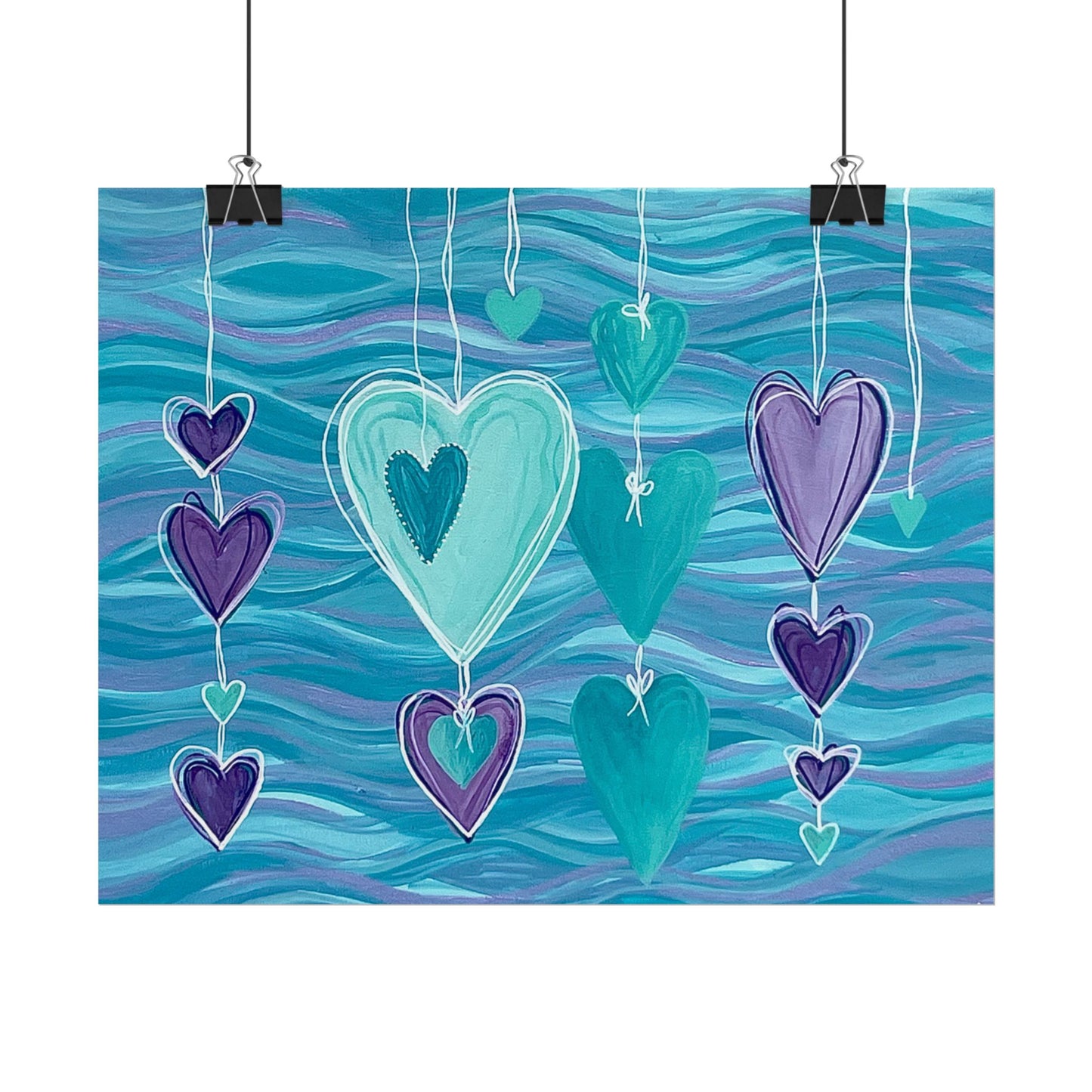 Calm Heart Wall Art Print, Spiritual Decor, Chakra Healing Poster, Yoga Gift, Mindfulness Art, Bohemian Room Decoration