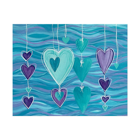 Calm Heart Wall Art Print, Spiritual Decor, Chakra Healing Poster, Yoga Gift, Mindfulness Art, Bohemian Room Decoration