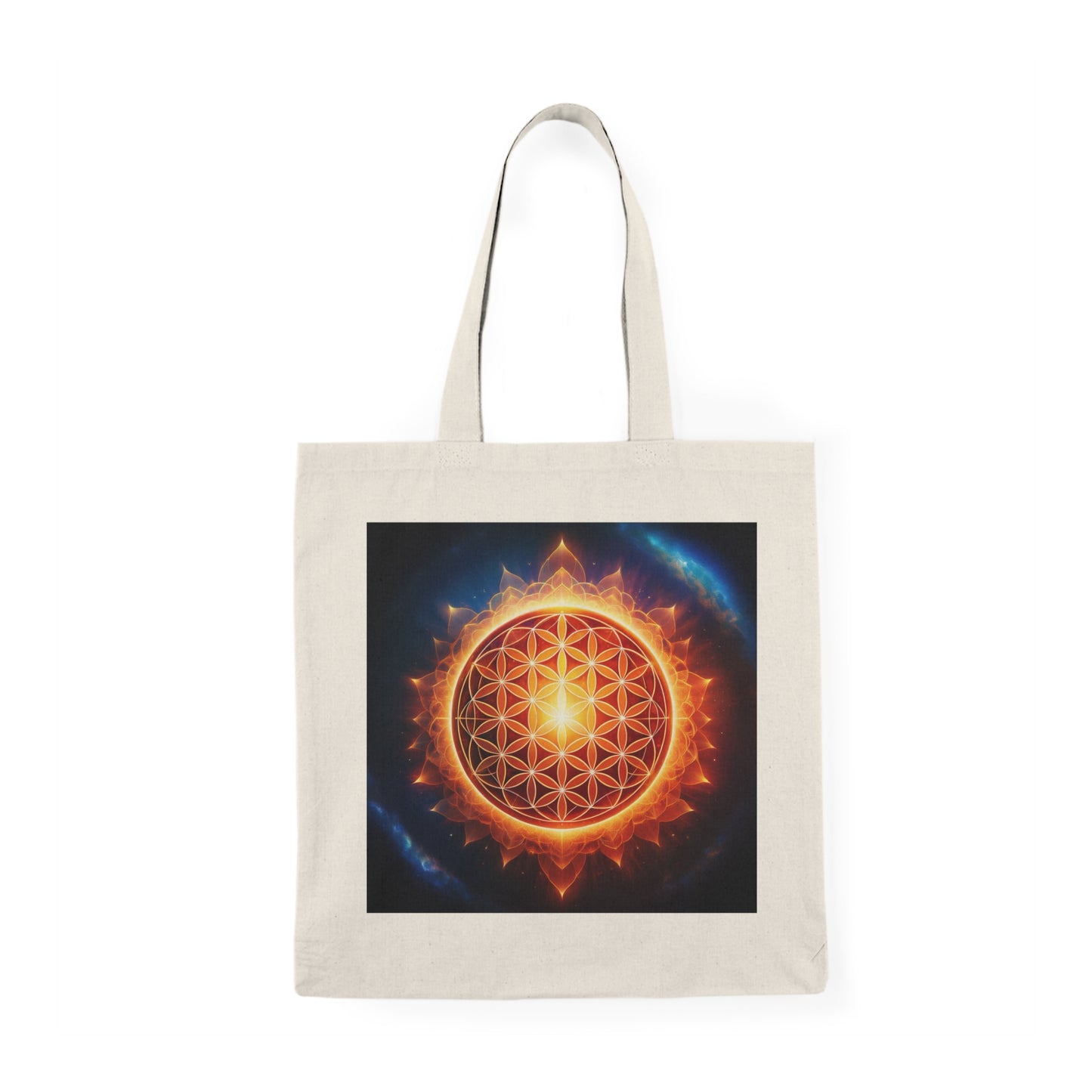 Flower of Life Tote Bag - Eco-Friendly Nature Carryall, Perfect Gift for Earth Day, Yoga, Shopping, Farmers Market