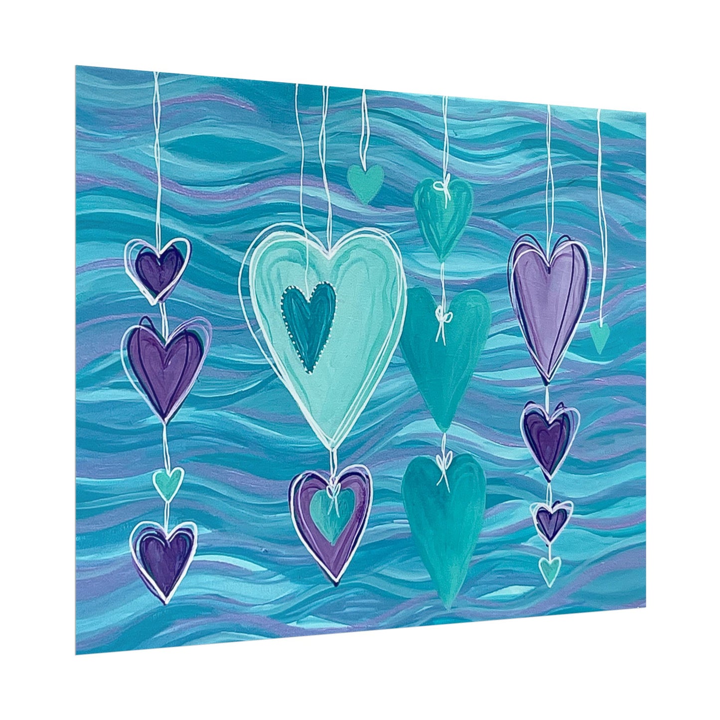 Calm Heart Wall Art Print, Spiritual Decor, Chakra Healing Poster, Yoga Gift, Mindfulness Art, Bohemian Room Decoration
