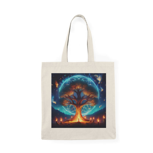 Cosmic Tree Tote Bag - Eco-Friendly Nature Carryall, Perfect Gift for Earth Day, Yoga, Shopping, Farmers Market