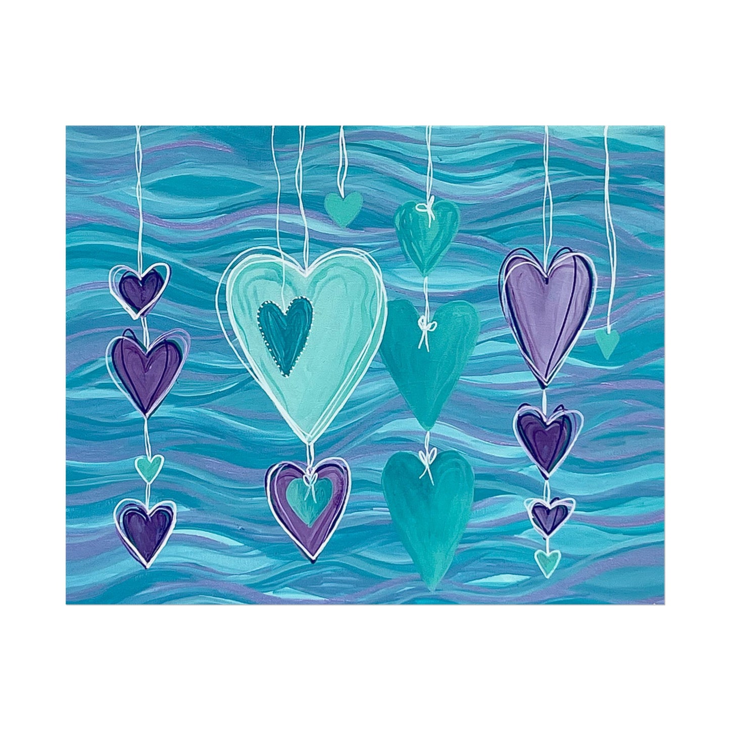 Calm Heart Wall Art Print, Spiritual Decor, Chakra Healing Poster, Yoga Gift, Mindfulness Art, Bohemian Room Decoration