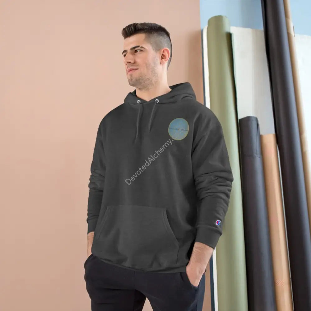 Champion Hoodie With Geometric Design - Perfect For Casual Wear & Gifts
