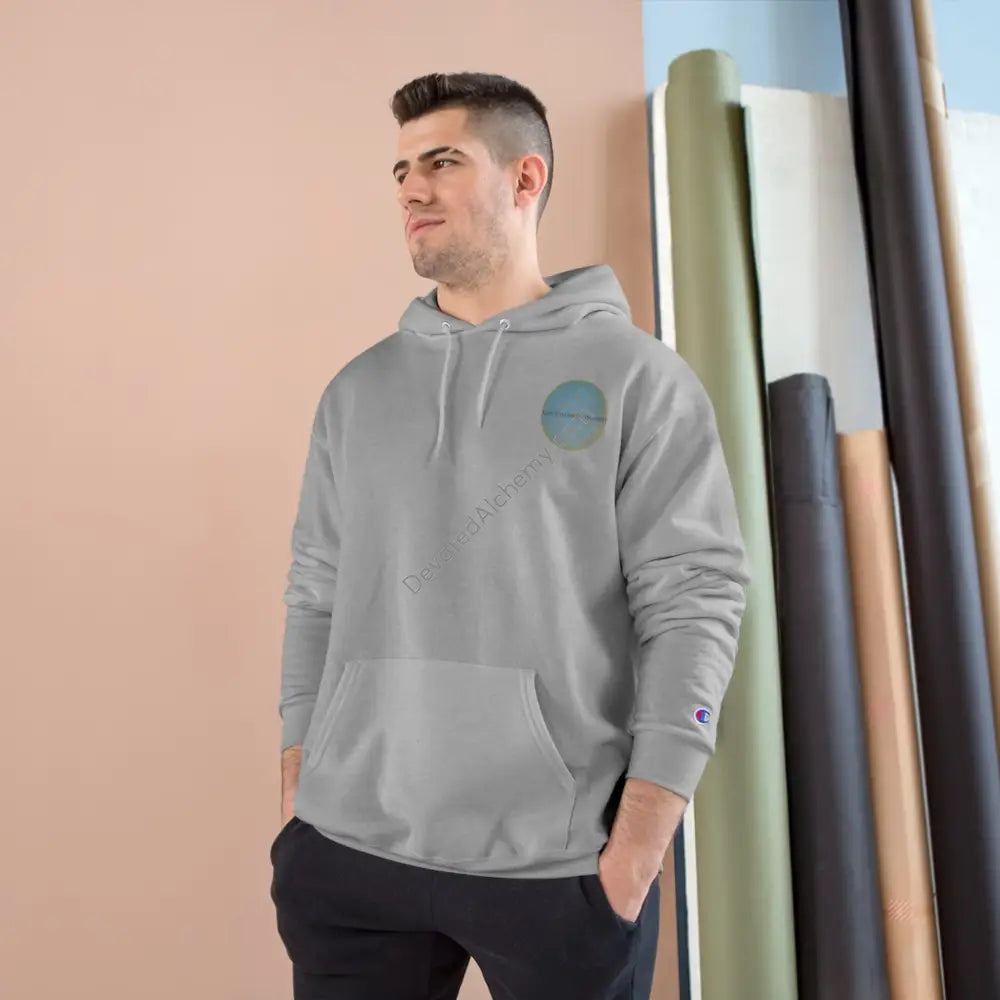 Champion Hoodie With Geometric Design - Perfect For Casual Wear & Gifts