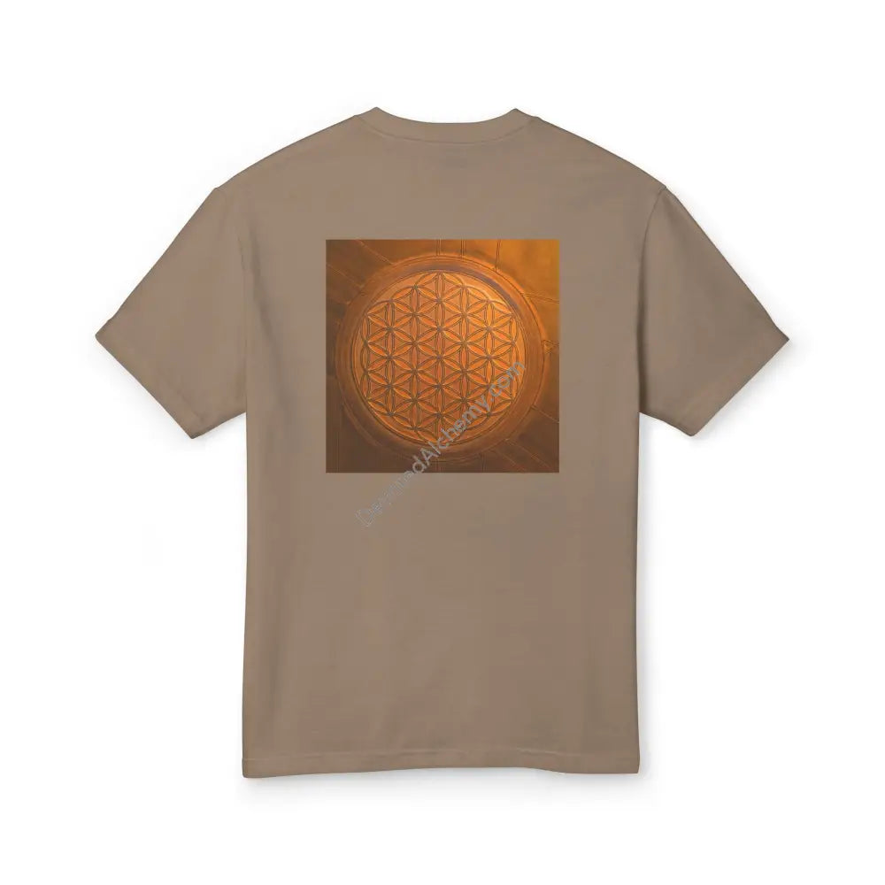Copy Of Mystic Lion Heavyweight Cotton Tee - Unisex T-Shirt With Unique Design Faded Brown / S