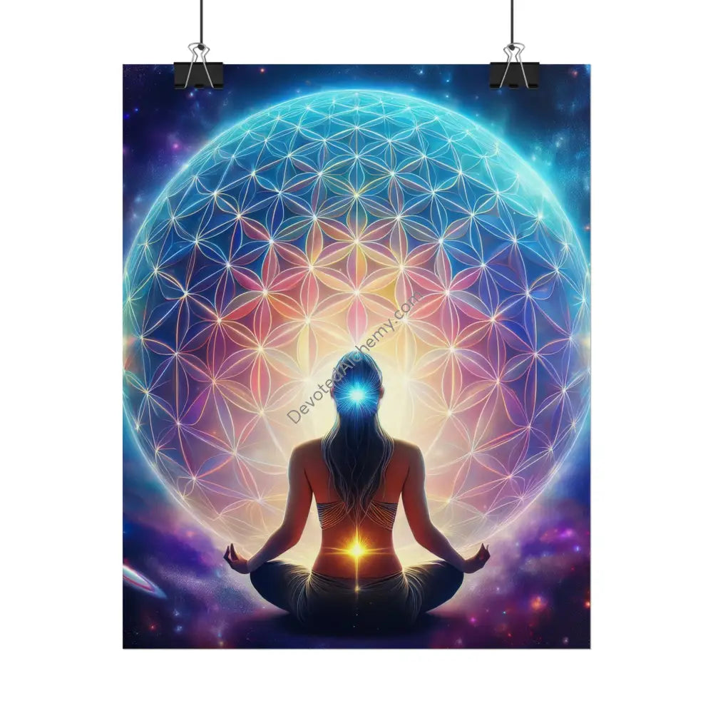 Cosmic Meditation Wall Art Print Spiritual Decor Chakra Healing Poster Yoga Gift Mindfulness Art Bohemian Room