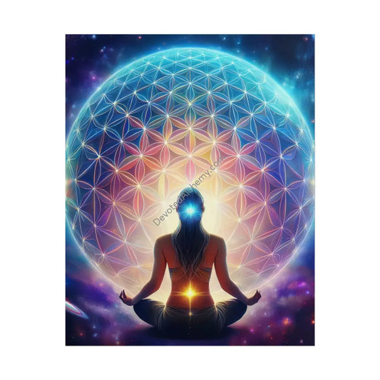 Cosmic Meditation Wall Art Print Spiritual Decor Chakra Healing Poster Yoga Gift Mindfulness Art Bohemian Room