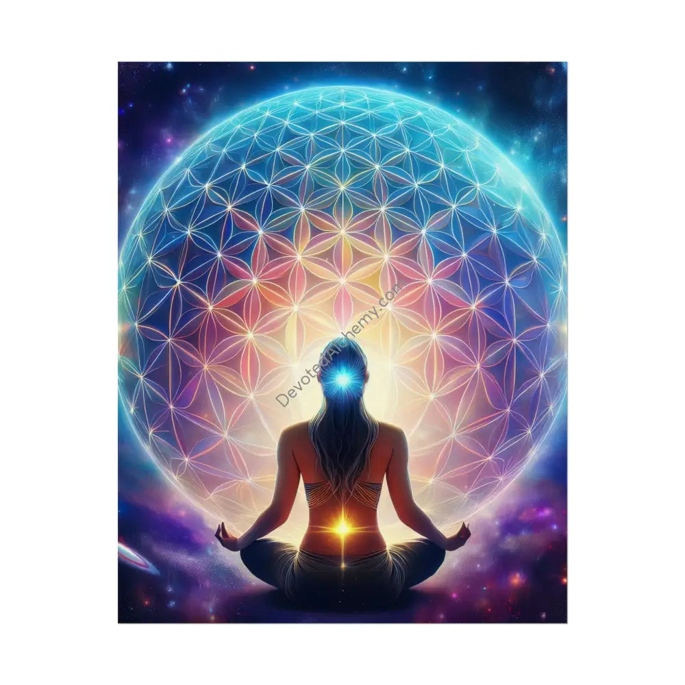 Cosmic Meditation Wall Art Print Spiritual Decor Chakra Healing Poster Yoga Gift Mindfulness Art Bohemian Room