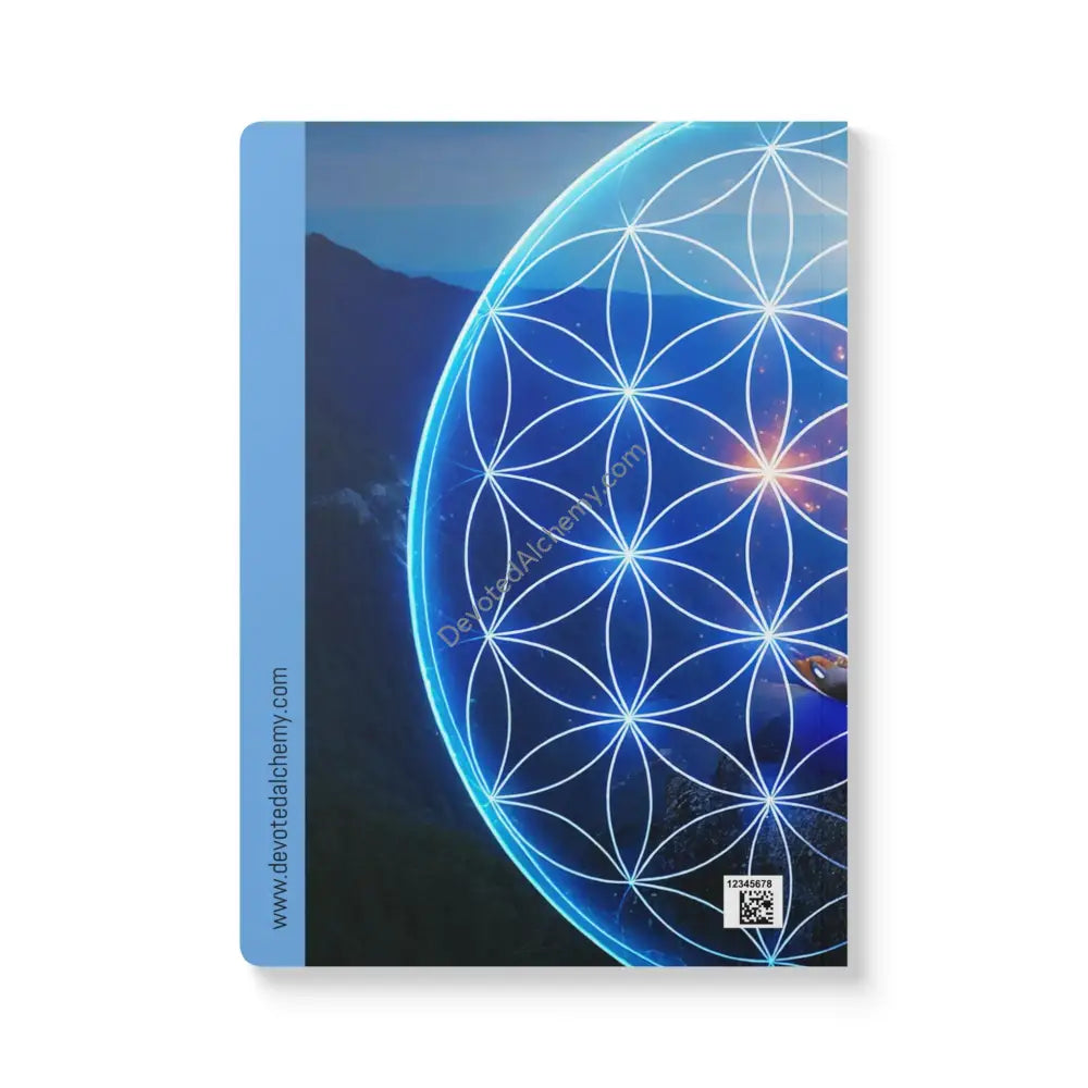 Divine Feminine Flower of Life Softcover Journal | Empowerment Notebook Gratitude Journal Cosmic Art Stationery Gift