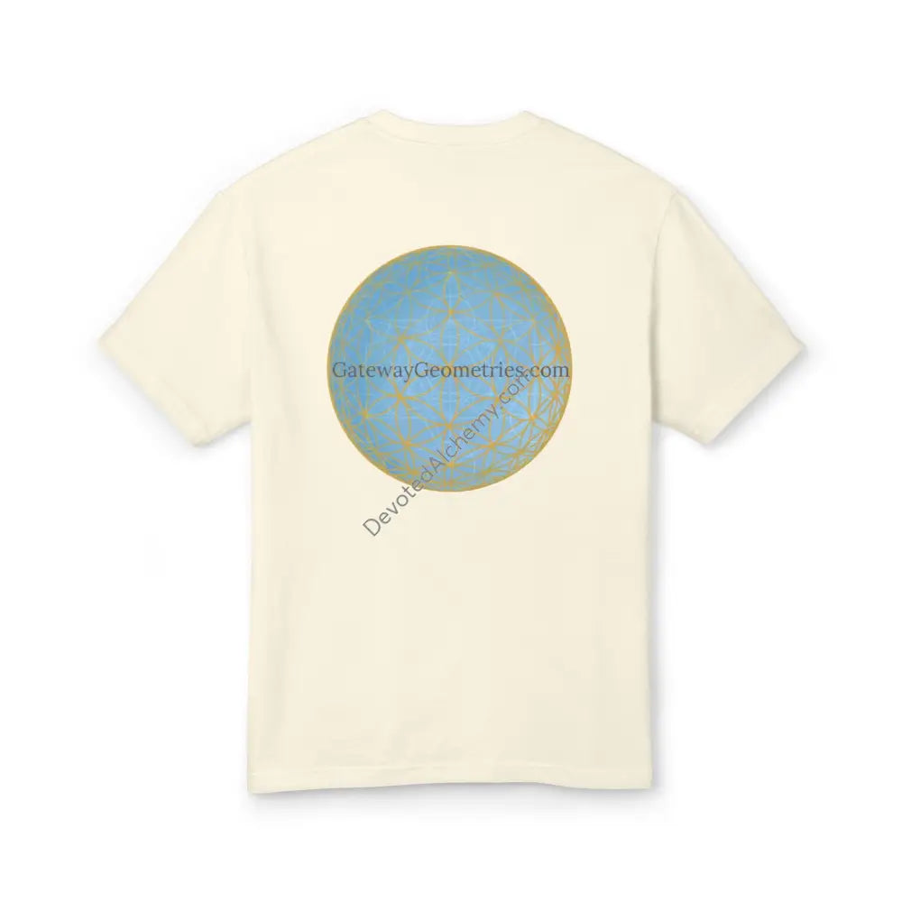 Flower Of Life Heavyweight Cotton Tee - Unisex T-Shirt With Unique Design