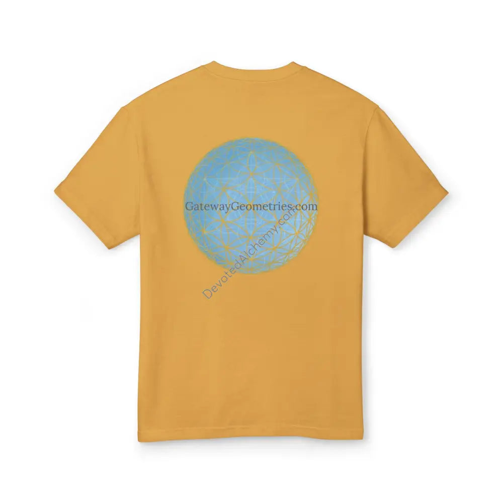 Flower Of Life Heavyweight Cotton Tee - Unisex T-Shirt With Unique Design