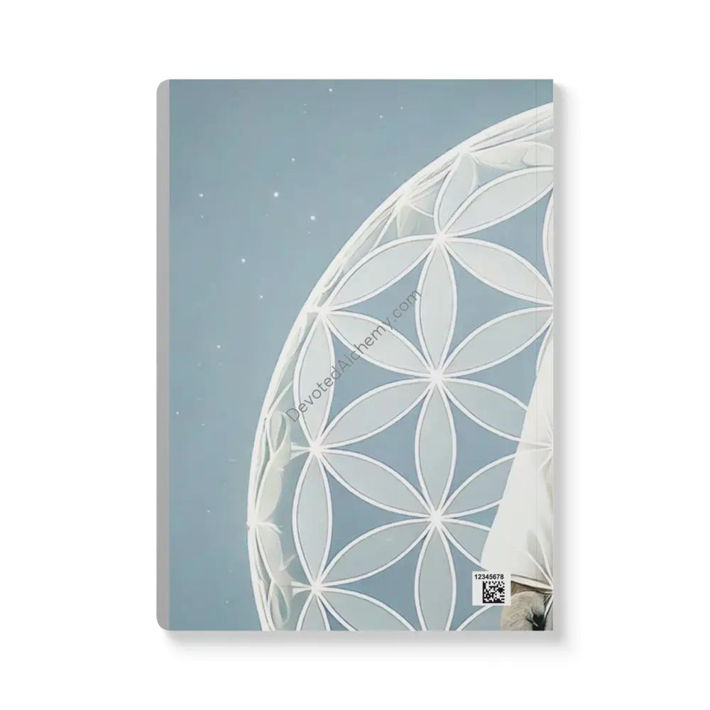 Flower of Life Lion Softcover Journal | Dream Diary Empowerment Notebook Gratitude Journal Cosmic Art Stationery Gift