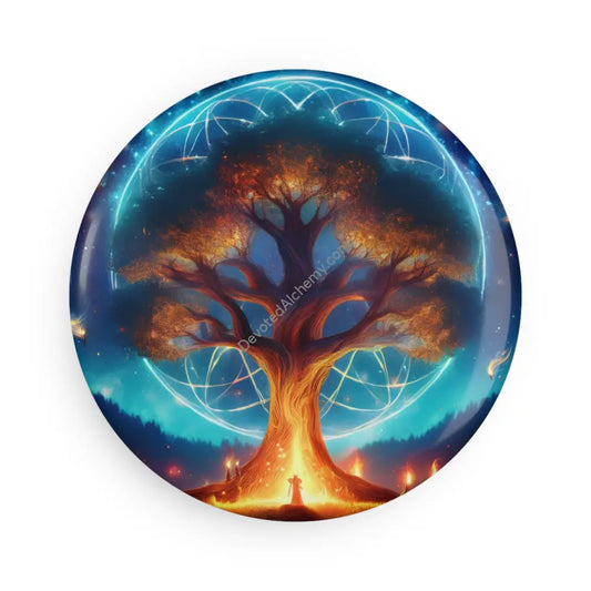 Flower of Life Magnet Art Geometric Magnet Gift for Wellness Enthusiasts 1 pc / 2.25’’ / Round Home Decor