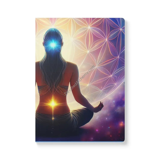 Flower of Life Mystic Softcover Journal | Dream Diary Empowerment Notebook Gratitude Journal Cosmic Art Stationery Gift