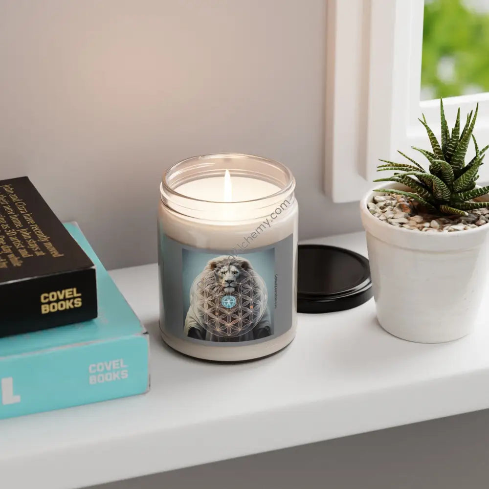 Flower Of Life Scented Soy Candle - Calming Aromatherapy 9Oz Home Decor