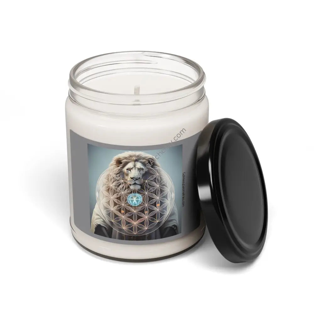 Flower Of Life Scented Soy Candle - Calming Aromatherapy 9Oz Home Decor