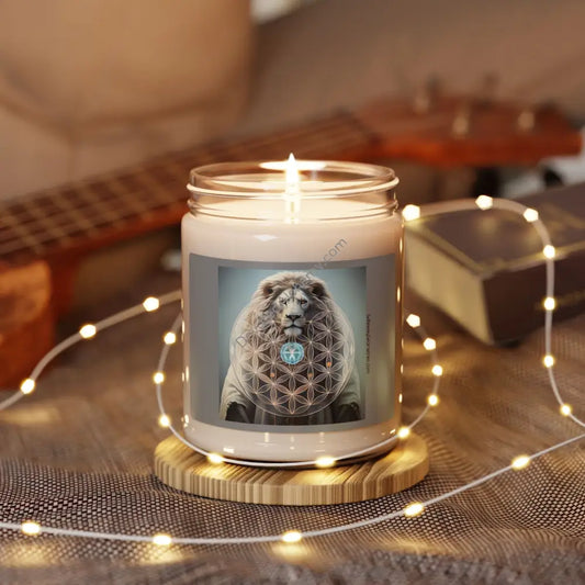 Flower Of Life Scented Soy Candle - Calming Aromatherapy 9Oz Unscented / Home Decor