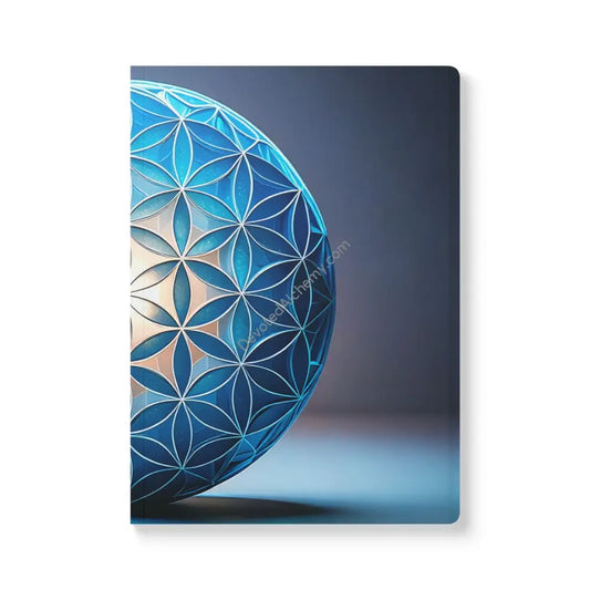 Flower of Life Sphere Softcover Journal | Dream Diary Empowerment Notebook Gratitude Journal Cosmic Art Stationery Gift
