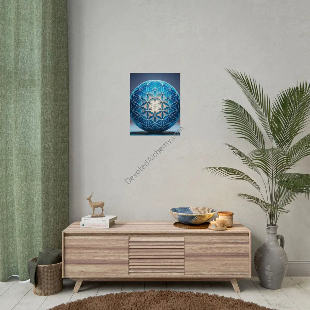 Flower of Life Wall Art Print Spiritual Decor Chakra Healing Poster Yoga Gift Mindfulness Art Bohemian Room Decoration