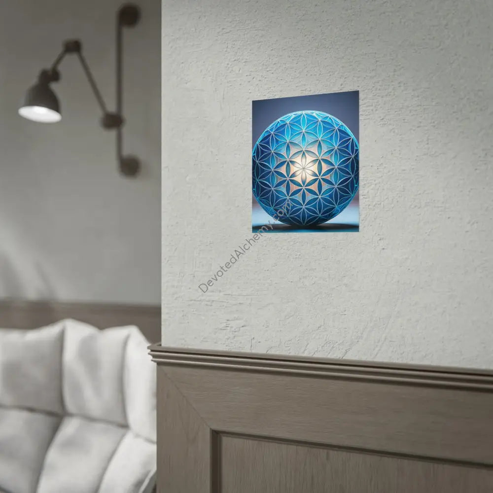 Flower of Life Wall Art Print Spiritual Decor Chakra Healing Poster Yoga Gift Mindfulness Art Bohemian Room Decoration