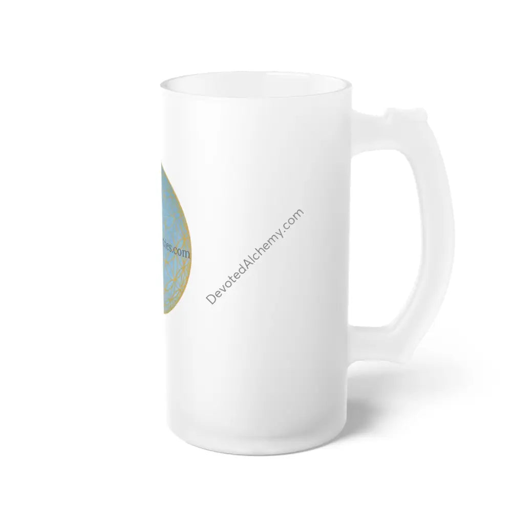 Frosted Glass Beer Mug With Geometric Design - Perfect For Home Bars & Gifts