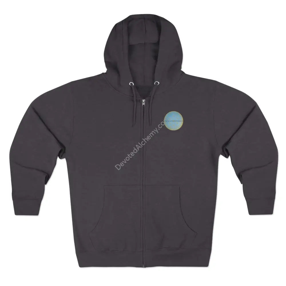 Gateway Geometries Unisex Zip Hoodie - Comfortable Stylish & Unique Design Charcoal Heather / Xs