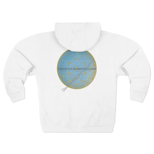 Gateway Geometries Unisex Zip Hoodie - Comfortable Stylish & Unique Design White / Xs