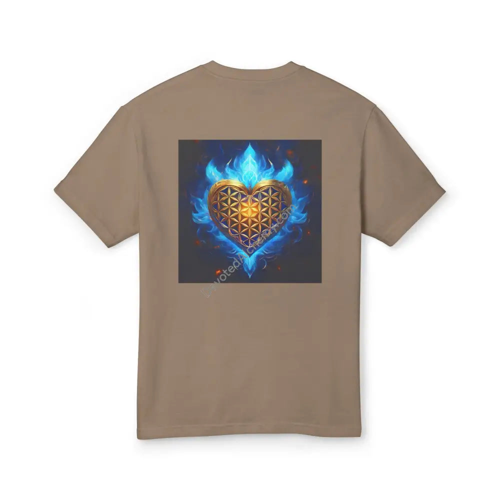 Heart Aflame Heavyweight Cotton Tee - Unisex T-Shirt With Unique Design
