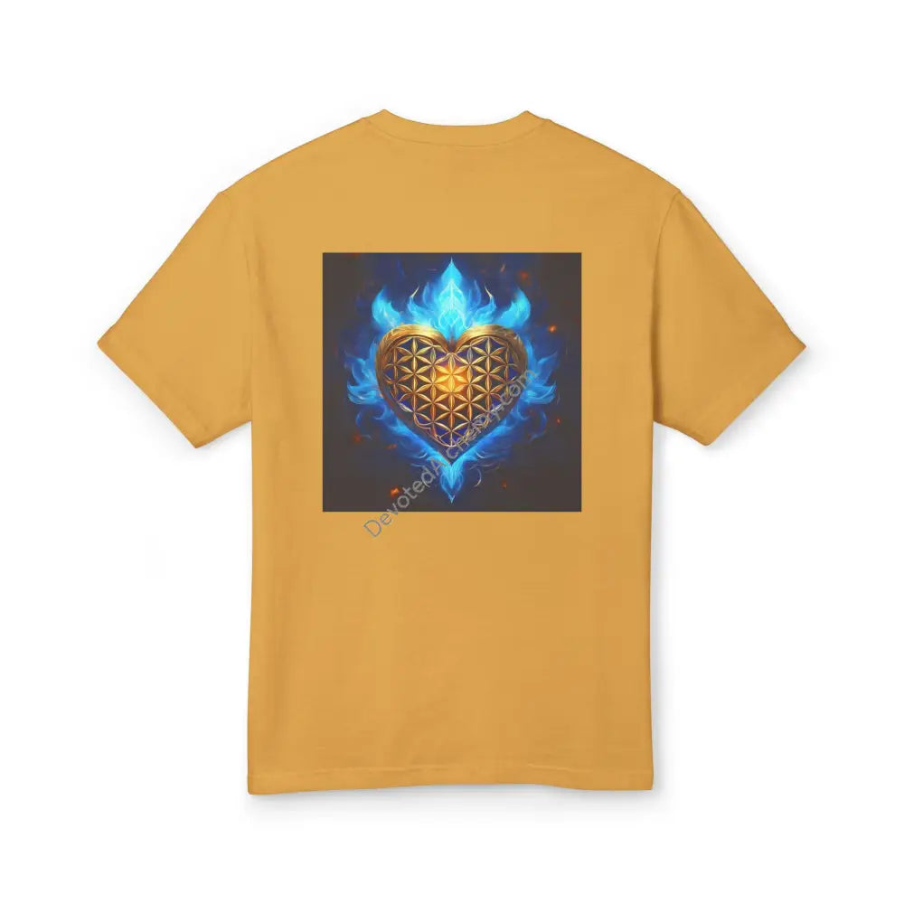 Heart Aflame Heavyweight Cotton Tee - Unisex T-Shirt With Unique Design