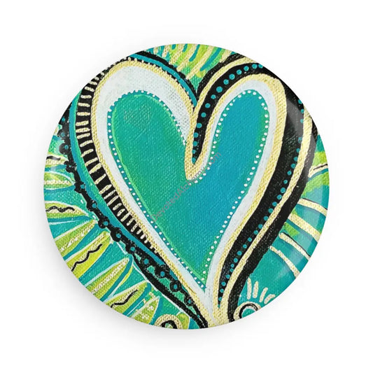 Heart Magnet Home Decor Gift Inspire Art Magnet Unique Design Nature Lover 1 pc / 2.25’’ / Round Home Decor