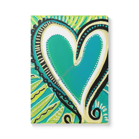 Heart Softcover Journal 100 pages (50 sheets) / Ruled line / 5.75’’ x 8’’ Paper products