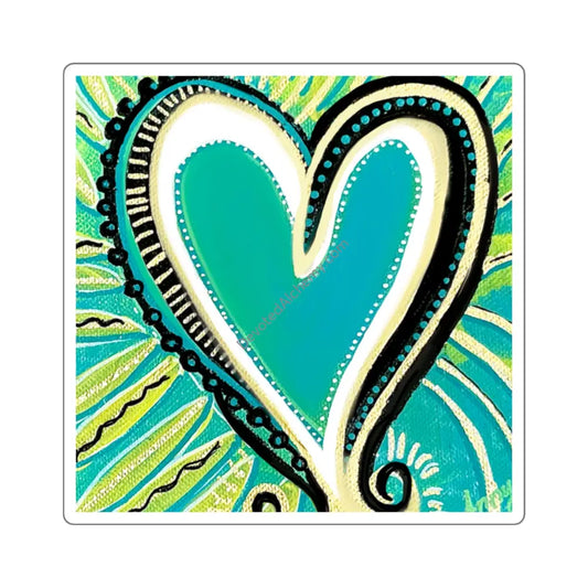 Heart Stickers Boho Laptop Decals Colorful Art Stickers Gift for Spiritual Souls Unique Decor for Journals 2’’ × 2’’