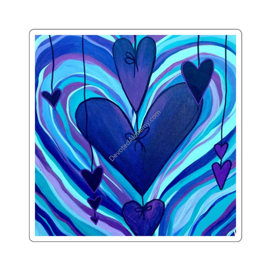 Hearts Sticker Boho Laptop Decals Colorful Art Stickers Gift for Spiritual Souls Unique Decor for Journals 2’’ × 2’’