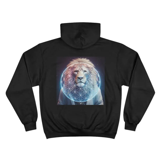 Lion Spirit Champion Hoodie | Cosmic Vibes Perfect For Nature Lovers Black / S