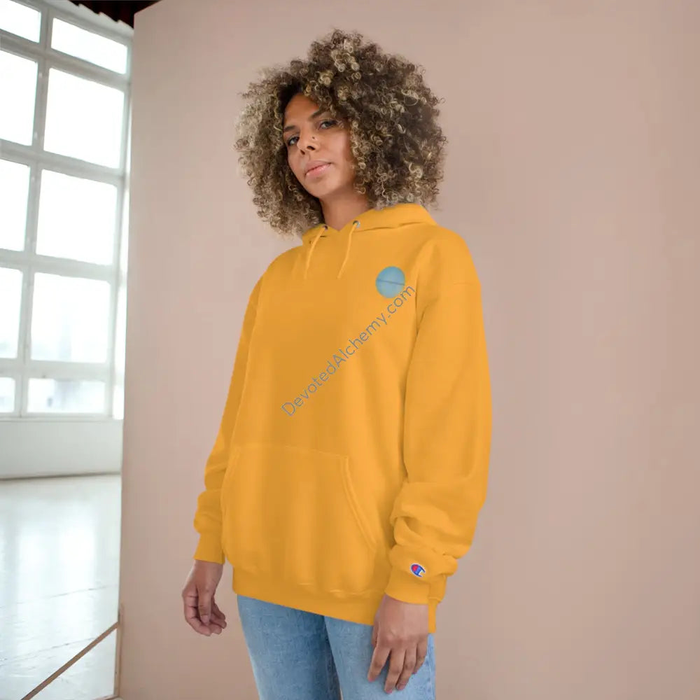 Lion Spirit Flower Of Life Champion Hoodie | Cosmic Vibes Perfect For Nature Lovers