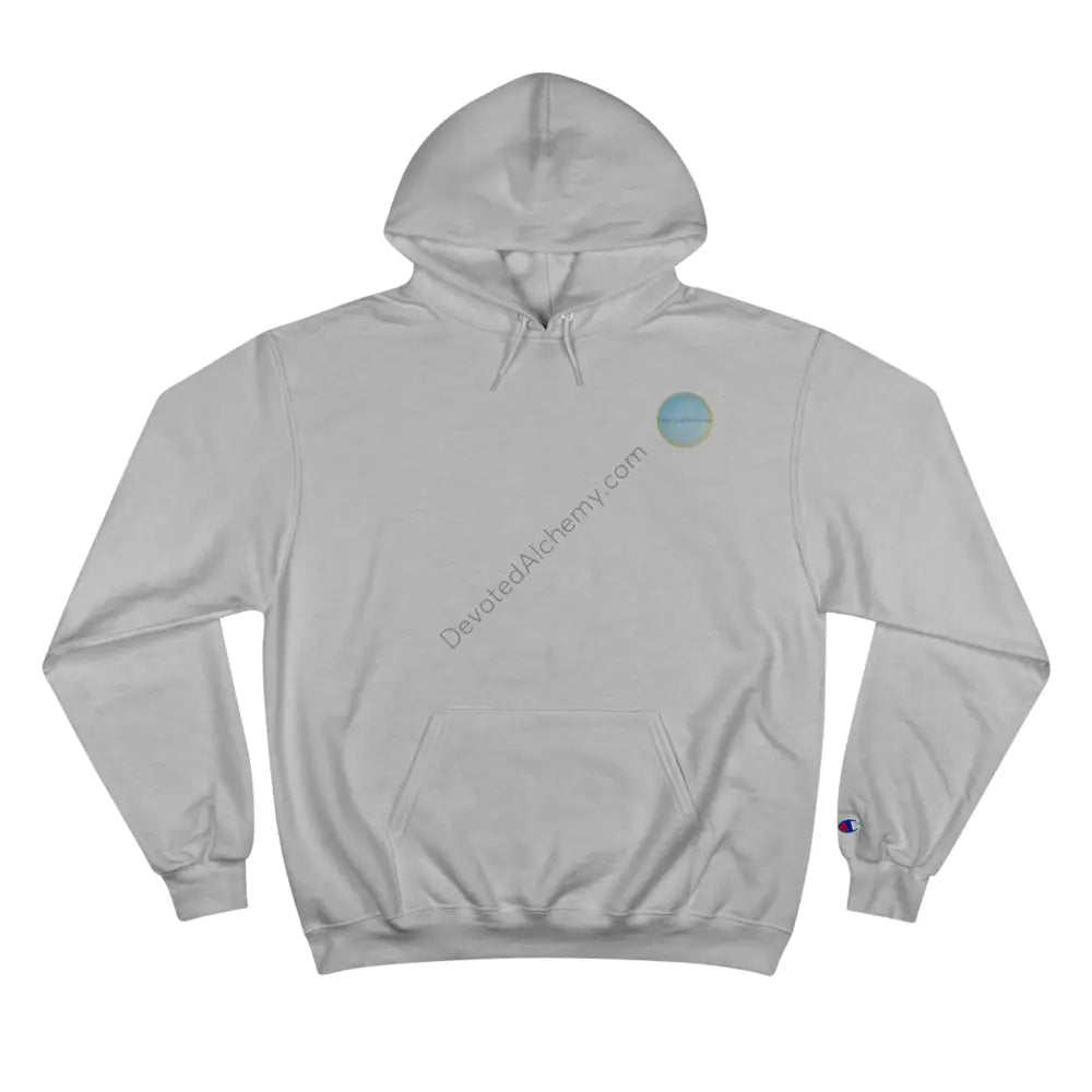 Lion Spirit Flower Of Life Champion Hoodie | Cosmic Vibes Perfect For Nature Lovers Light Steel / S