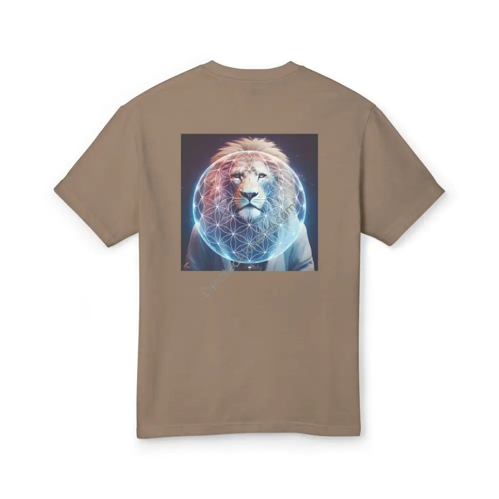 Lion Spirit Heavyweight Cotton Tee - Unisex T-Shirt With Unique Design