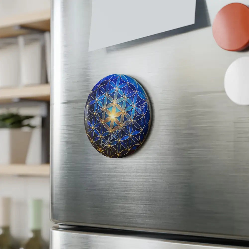 Magnet Art Spiritual Flower of Life Design Affirmation Decor Geometric Magnet Gift for Wellness Enthusiasts 1 pc