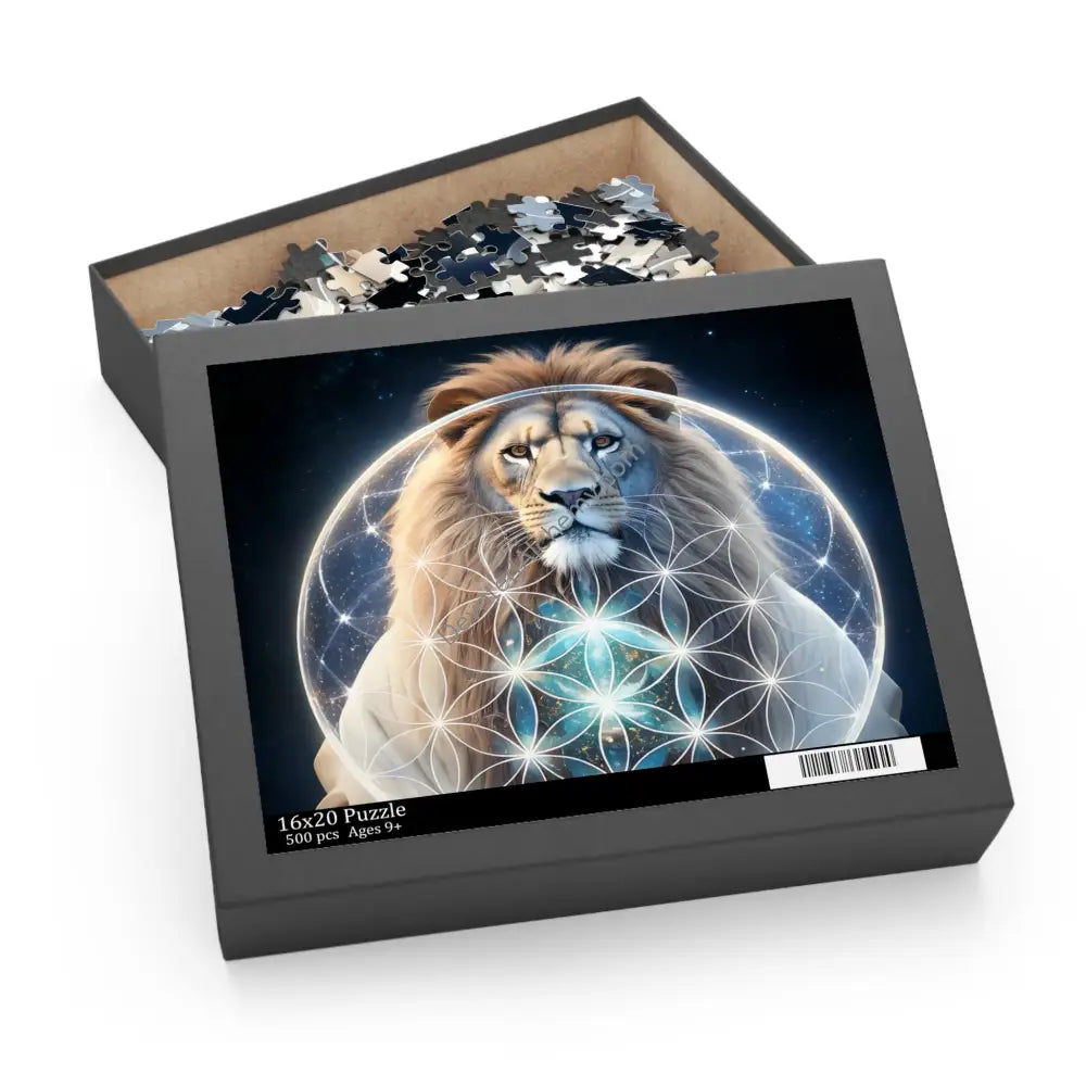 Majestic Lion Puzzle 500-Piece Perfect for Family Game Night Unique Gift and Meditation 20’’ × 16’’ (500 pcs) Puzzle