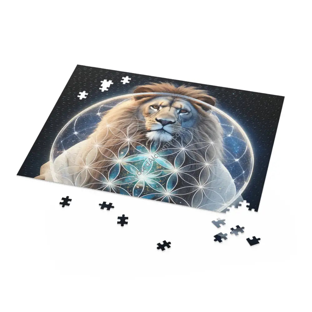 Majestic Lion Puzzle 500-Piece Perfect for Family Game Night Unique Gift and Meditation 20’’ × 16’’ (500 pcs) Puzzle