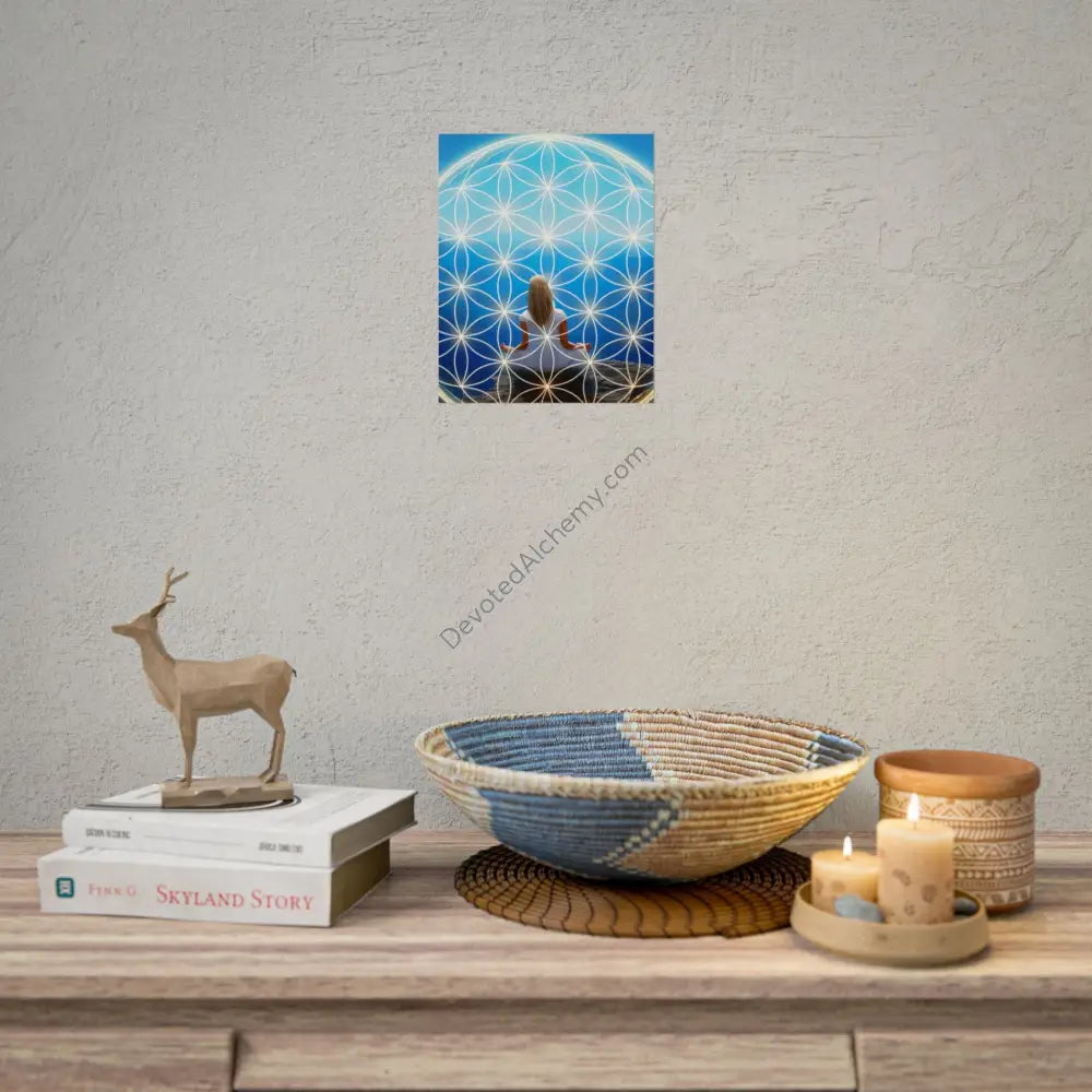 Meditation Wall Art Print Spiritual Decor Chakra Healing Poster Yoga Gift Mindfulness Art Bohemian Room Decoration
