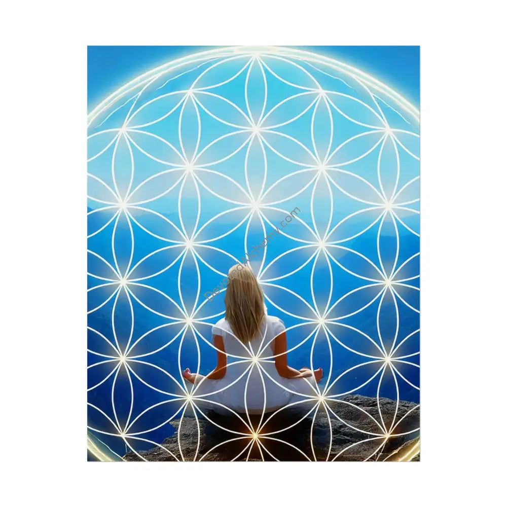 Meditation Wall Art Print Spiritual Decor Chakra Healing Poster Yoga Gift Mindfulness Art Bohemian Room Decoration 8″ x