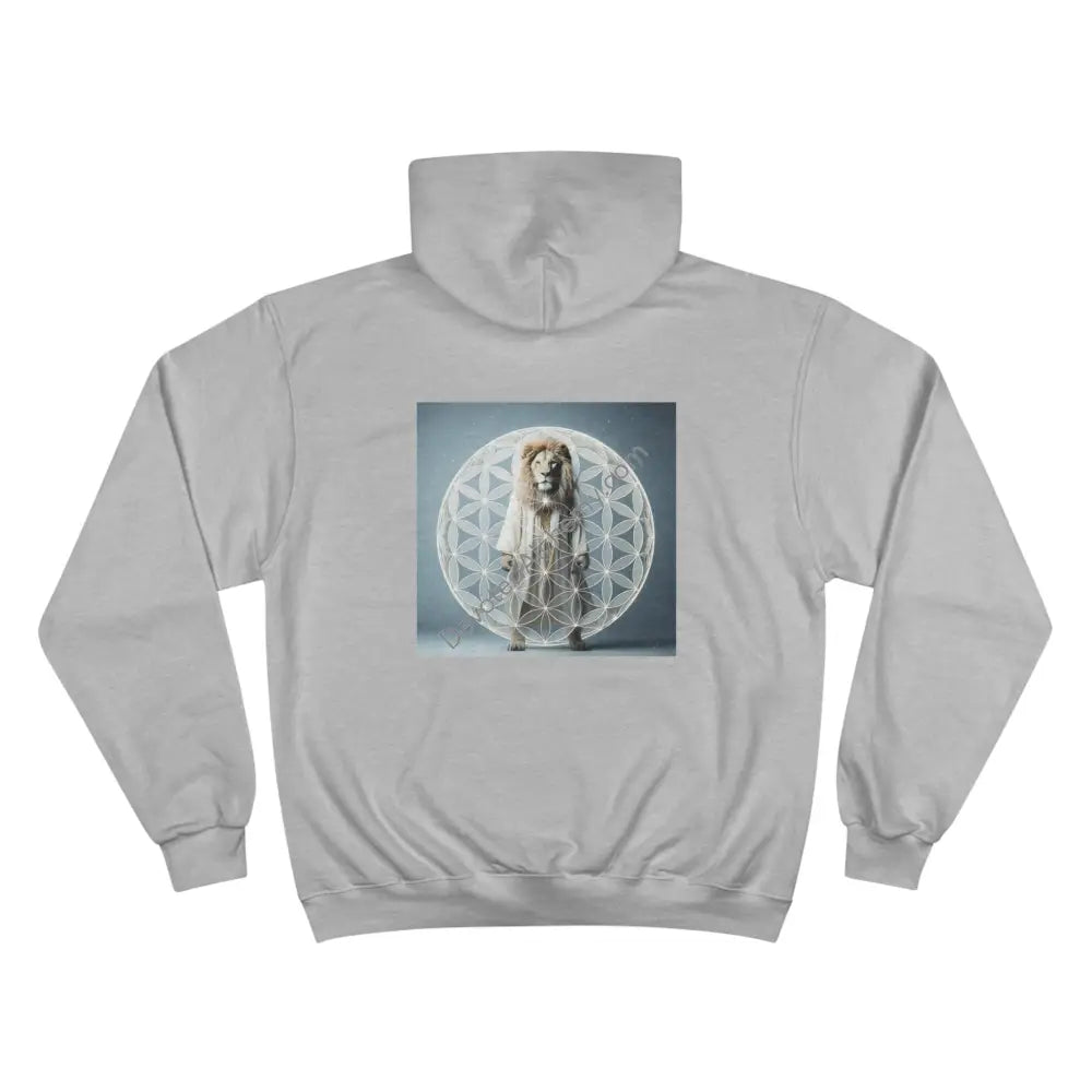 Mystic Lion Champion Hoodie With Sacred Geometry - Perfect For Casual Wear & Gifts