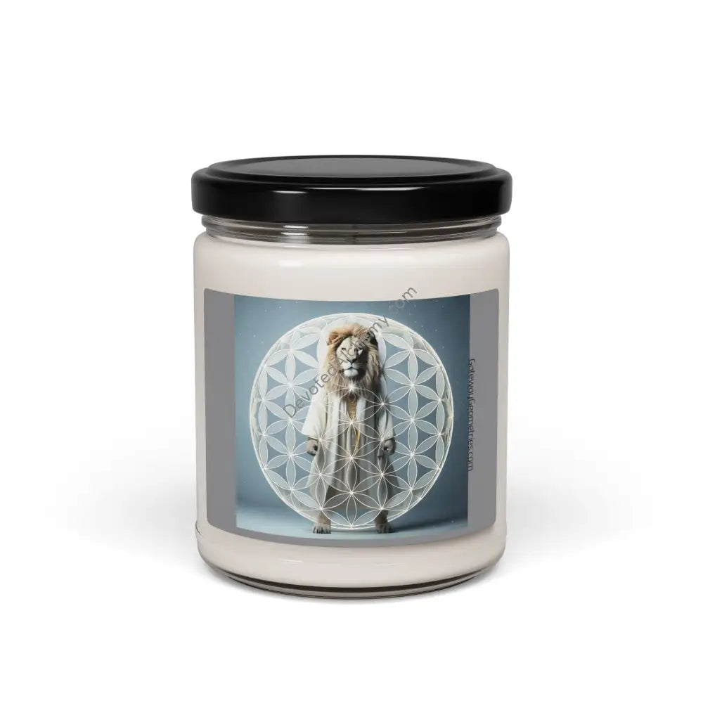 Mystic Lion Scented Soy Candle - Calming Aromatherapy 9Oz Cinnamon Vanilla / Home Decor
