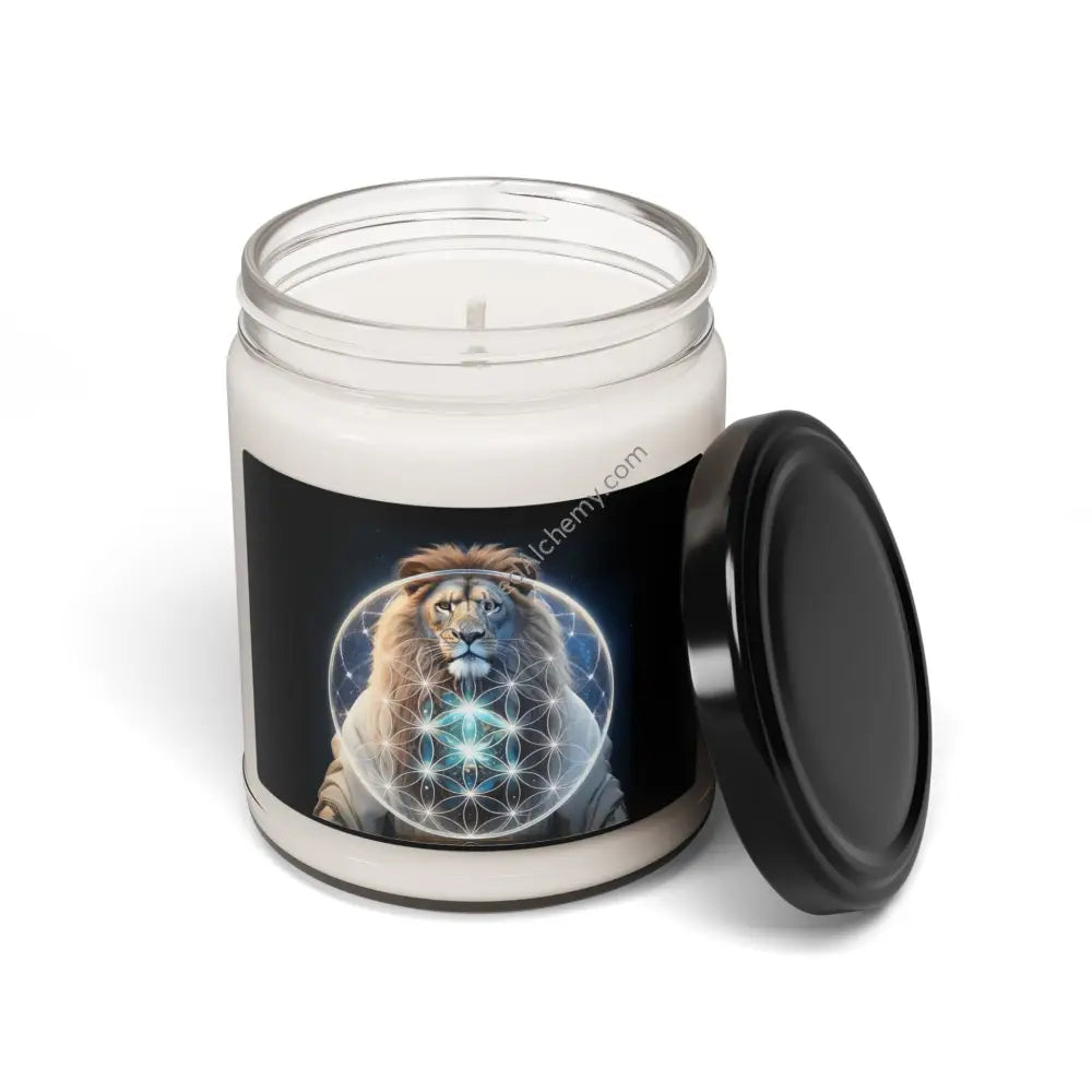 Mystic Lion Scented Soy Candle - Calming Aromatherapy 9Oz Home Decor
