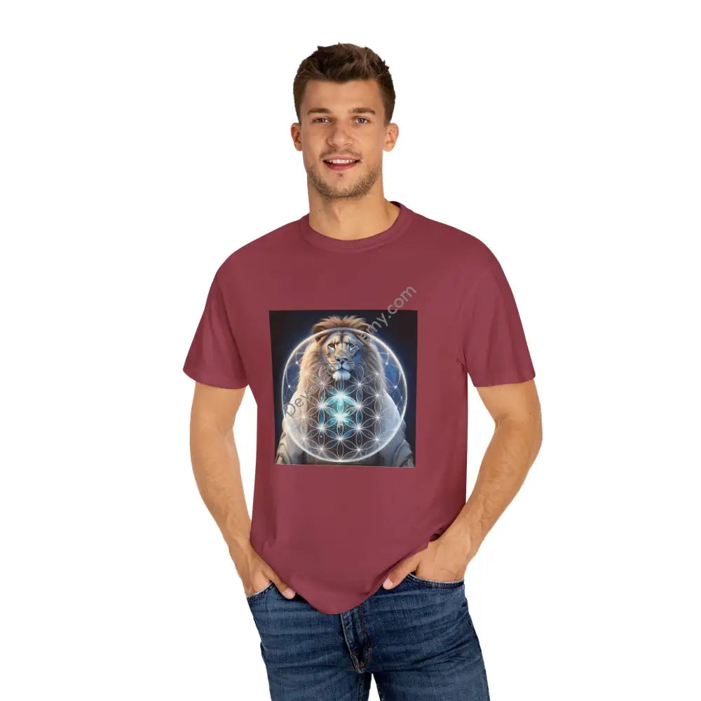 Mystic Lion Unisex Garment-Dyed T-Shirt Chili / S